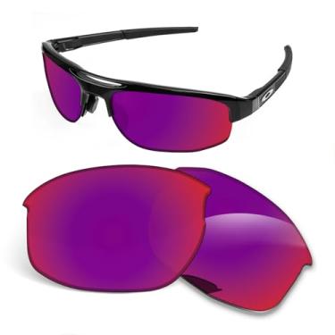Imagem de Biyxpiv Lentes de substituição de 1,5 mm compatíveis com óculos de sol Oakley Mercenary OO9424 70 mm, antiarranhões e resistentes a impactos, Midnight Sun espelhado
