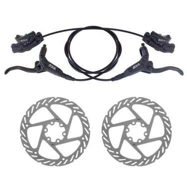 Imagem de Freios a Disco Hidraulico GTA Traseiro e Dianteiro + Rotores