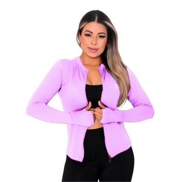 Imagem de Jaqueta Casaco UV Com Ziper Proteção FPU50 Feminino Lilas-Feminino