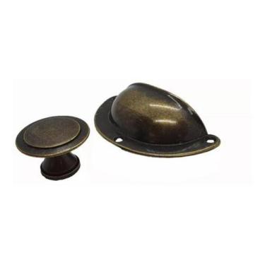 Imagem de Kit 12 Puxadores Moveis Puxador Concha Puxadores Armario - Telis Ferra