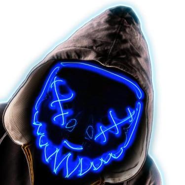 Imagem de Máscara de Halloween com iluminação LED Oybete para crianças e adultos