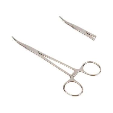 Imagem de Pinça Hemostática De Aço Inoxidável Com Bico Curvo E Reto, Braço De Bl
