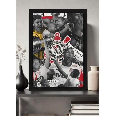 Imagem de Quadro Corinthians Eterno com Vidro e Moldura Preta - Spark Loja