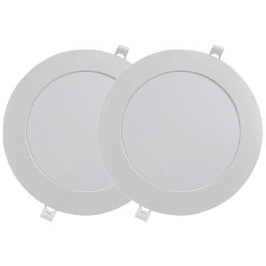 Imagem de Kit 2 Luminária Plafon Led Redondo Embutir 18W 3000K - Noll