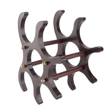 Imagem de ZAWELIYO Rack de Vinho Tinto de Madeira Premium Suporte de Prateleira de Pinho 6 Garrafas para Colecionadores e Conhecedores de Vinho