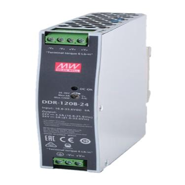 Imagem de Mean Well 120W Fonte De AlimentaçãO Para RáDio Amador Dc-Dc Tipo Trilho Din Fonte De Energia Ininterrupta Para Jogos 24V 5A (DDR-120B-24 24V/5A/120W/DIN Rail Power)