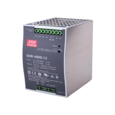 Imagem de Mean Well 480W Fonte De AlimentaçãO Modular Completa Tipo Trilho Din Conversor Dc-Dc Para LaboratóRio De Computador De Bancada 12V 33.4A (DDR-480D-12 12V/33A/400W/DIN Rail Power)