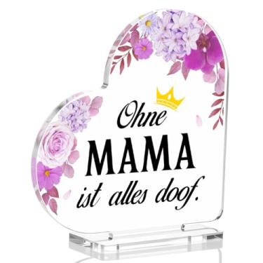Imagem de Presentes engraçados de mãe de Daughter Son, Everything Is Awful Without Mama placa de coração de acrílico presentes para mãe, Natal, aniversário, dia das mães