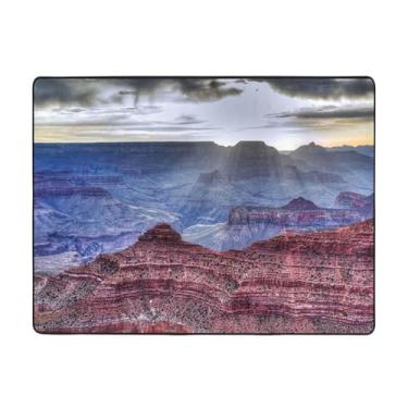 Imagem de ZERAOKE Grand Canyon Tapete de área 48 x 63 polegadas, lavável na máquina com suporte antiderrapante, tapetes macios para sala de estar, quarto, entrada, quarto de crianças, decoração de casa