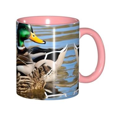 Imagem de Zeraoke Mallard Duck Print Canecas de café criativas, personalizadas, presente para família, tamanho de 325 ml, unissex