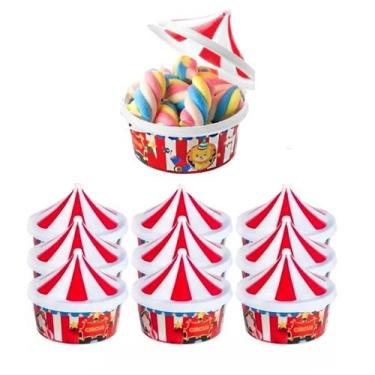 Imagem de Pote de Lembranças para festa Infantil Circo - Kit com 10 - Plasútil