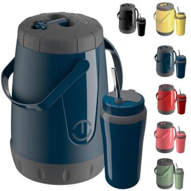 Imagem de Kit Para Tereré Garrafa Jarra Pávia Garrafão 2,5 Litros + Copo Térmico