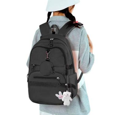 Imagem de Mochila Feminina Volta As Aulas Casual Média Moda Blogueira Antifurto 