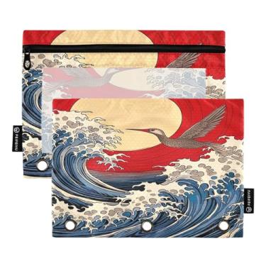 Imagem de Wassud Flying Bird Pacote com 2 pastas para fichário com 3 furos, pasta organizadora de arquivos para casa, escritório