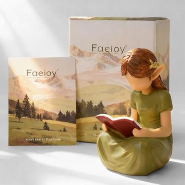 Imagem de Lnrkai Presentes para amantes de livros, decoração de quarto pintada à mão para amantes de livros, mulheres leitoras, decoração abstrata moderna em casa, escritório, sala de estar, decoração de fadas