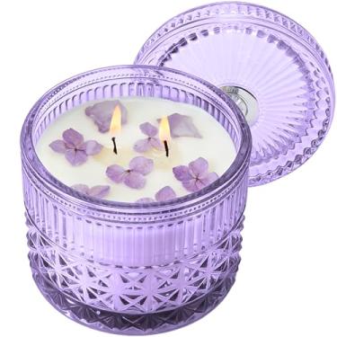 Imagem de Chloefu LAN Velas de cristal roxo lilás e violeta para casa perfumada, não tóxica, presentes espirituais de meditação exclusivos, 400 ml, presentes de dia dos namorados para sua mãe, amigas, esposa