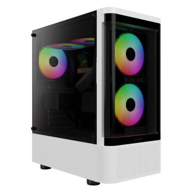Imagem de Gabinete Gamer Gamdias Talos E3 CG ARGB 3 Fans S/Fonte MidTower Branco - TALOS E3 CG WH