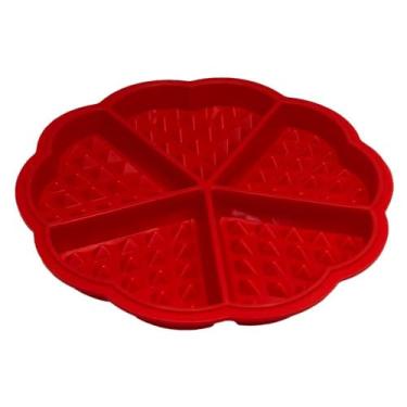 Imagem de Forma de Silicone para Panquecas e Waffles, 17,5cm x 17,5cm, 70g, Cavidades Individuais