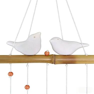 Imagem de Sino dos Ventos Casal de Pombinhos Artesanato Rústico, Presente Criativo Decoração para Casa, Sala & Quarto,Para Amantes de Decoração