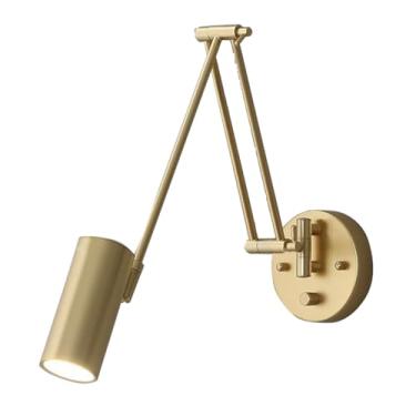 Imagem de Lâmpada de Parede Quarto Lado da Cama Aplique para Leitura Braço Telescópico Rocker Longo Rotativo Plegável Luz Simples