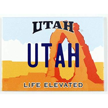 Imagem de Utah License Plate Fridge Collector's Souvenir Magnet 2.5" X 3.5"