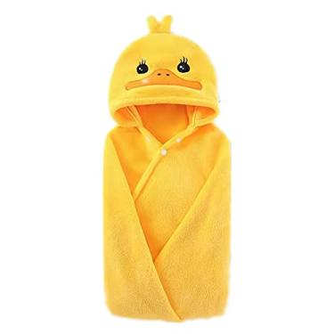 Imagem de BEENIFIC Toalhas de bebê com capuz, toalha de banho macia para crianças, presentes para meninos e meninas (pato amarelo)