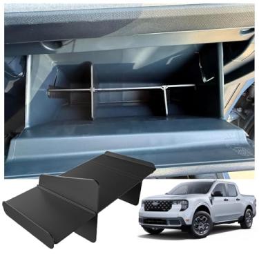 Imagem de Lezcoan Organizador de armazenamento de carro para Ford Maverick 2025 2024 2023 2022 organizadores de porta-luvas com compartimento de inserção, divisórias pretas ABS para acessórios Ford Maverick