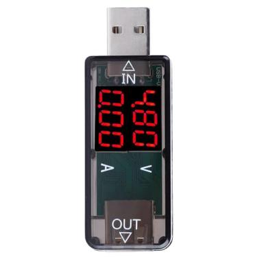 Imagem de Voltímetro LCD colorido USB, amperímetro, medidor de corrente, multímetro, carregador, testador USB, detecção de tensão, corrente de potência, adequado para a maioria das aplicações (preto)
