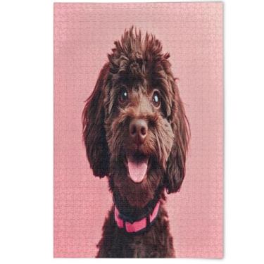 Imagem de Quebra-cabeça engraçado cachorro preto 1000 peças para adultos, quebra-cabeça arte engraçada quebra-cabeças duros pintura de belas artes decoração de casa, 1000 peças, 75 x 50 cm