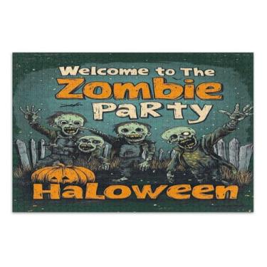 Imagem de Quebra-cabeça Zombie Party Halloween 500 peças, quebra-cabeça familiar, jogos para adultos