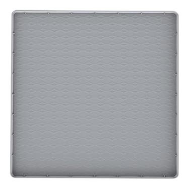 Imagem de DimyFew Tapete de chão para geladeira, bandeja coletora multifuncional de silicone reutilizável, ideal para presentes e acessórios para eletrodomésticos, Cinza