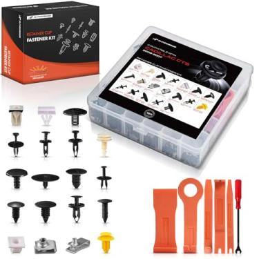 Imagem de A-Premium 190 peças (tipo 17) clipes de retenção de carro compatíveis com Cadillac CTS 2003-2007 para-choque traseiro forro de porta guarnição de porta pino de pressão de plástico conjunto de