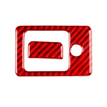 Imagem de Generic Caixa de armazenamento de fibra de carbono premium real decoração painel decalques acessórios interiores carro adesivo compatível com Ford Mustang 2001 2002 2003 2004 RED, FDMG0104