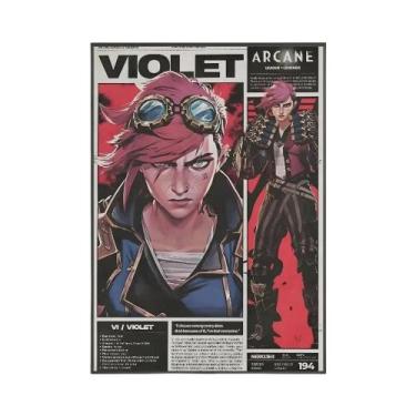 Imagem de Pôster Minimalista De Graffiti Jinx Arcane Temporada 2 Em Tela Para Sa