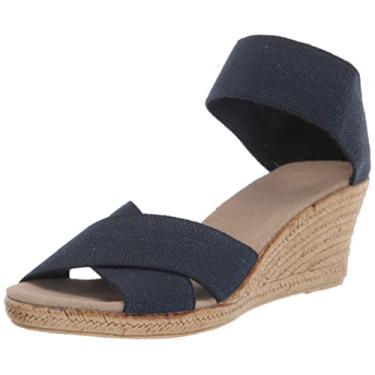 Imagem de Charleston Shoe Company Salto Plataforma Feminino, Linho marinho, 9