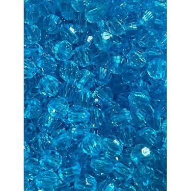 Imagem de Miçanga Acrílica Sextavada 6mm Colorida para Bijuteria e Artesanato – 200 Unidades (200 UNIDADES,AZUL TURQUESA - 199)