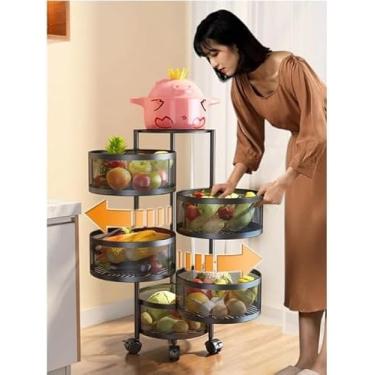 Imagem de Fruteira Preta Articulada 4 Andares All Black Qualquer Ambiente