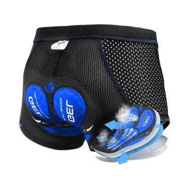 Imagem de Shorts De Ciclismo Masculino Respirável Com Almofada De Gel 5D À Prova