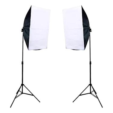 Imagem de Kit de iluminação: 2 softboxes 50x70 (adequados para vídeo em estúdio) + tripé