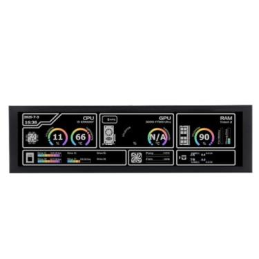 Imagem de Tangxi 8.8 Polegada Display de Temperatura do Pc, Monitor de Temperatura de Dados de Cpu Ram, Ips Usb Mini para Tela Secundária da Caixa do Computador Argb (Preto)