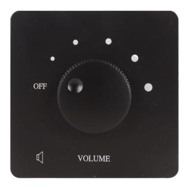 Imagem de Irfora Controle de Volume de 50 W, Segurança Profissional 5 Engrenagens Botão Ajuste Controlador Volume para Alto-falantes Domésticos, Feito Material PC Retardador (Preta)