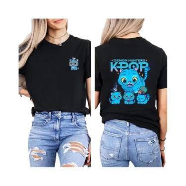 Imagem de Camiseta De Algodão KPOP Demon Hunter Tiger Para Pais E Filhos, Manga 