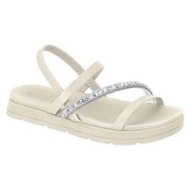 Imagem de Sandália Feminina Moleca Flatform Tiras Brilho - 5490.104-Feminino