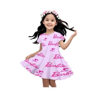 Imagem de Vestido Infantil De Verão Com Estampa De Desenho Animado Barbie, Casua