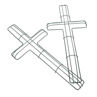 Imagem de ULTECHNOVO 2 peças de molduras de guirlanda de ferro em forma de cruz para decoração de parede de Páscoa, primavera, férias, ambientes internos e externos