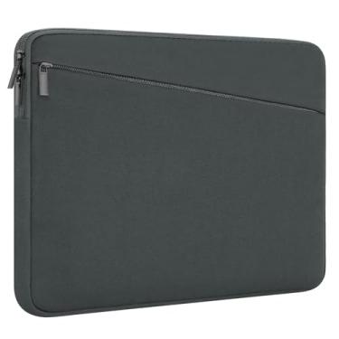 Imagem de Songbala Capa protetora durável para laptop de 15 de 16 polegadas, fina, acolchoada com bolso frontal compatível com MacBook Air MacBook Pro HP, Dell, Lenovo Cinza de 15 e 16 polegadas
