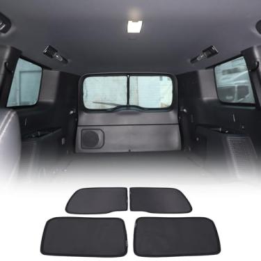 Imagem de Rede de para-sol para janela de carro compatível com Toyota Land Cruiser 250 Prado J250 LC250 2024 2025 2026, cortinas de carro de malha respirável para porta rede de proteção de privacidade de camada