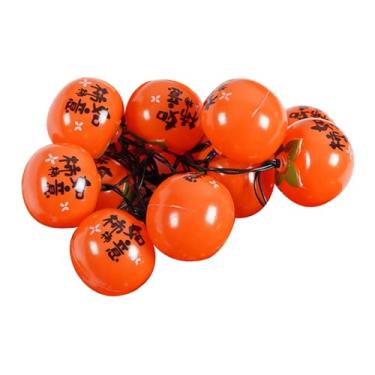 Imagem de IEUDNS Luminária pendente em formato de caqui, criativa e festiva, ideal para decoração de festas, jardins, áreas externas e internas, de pátios, 1.5 Metro com 10