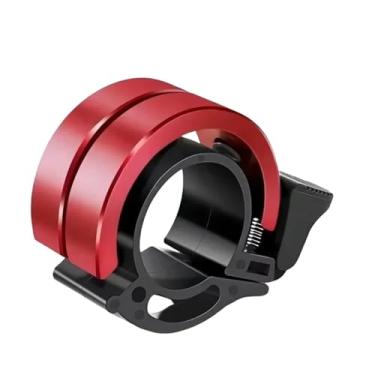 Imagem de Sino de bicicleta clássico - buzina de segurança giratória para adultos, crianças e mulheres, buzina de aviso de ciclismo universal e acessório de equipamento(Red-double 22-1pc)