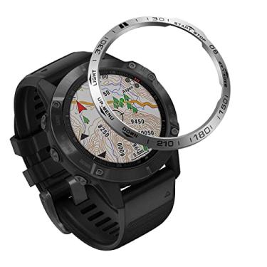 Imagem de MGTCAR Aço para Garmin Fenix 6 6X Pro 6X Safira Anéis de Bisel Adesivo Anti Risco Capa de Metal Protetor Smartwatch Acessórios anel (Cor: C, Tamanho: Para Fenix 6X Pro)